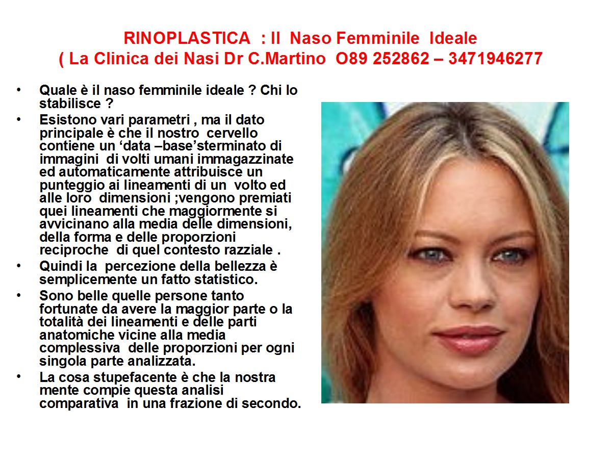Rinoplastica . IL NASO ideale 1 PowerPoint